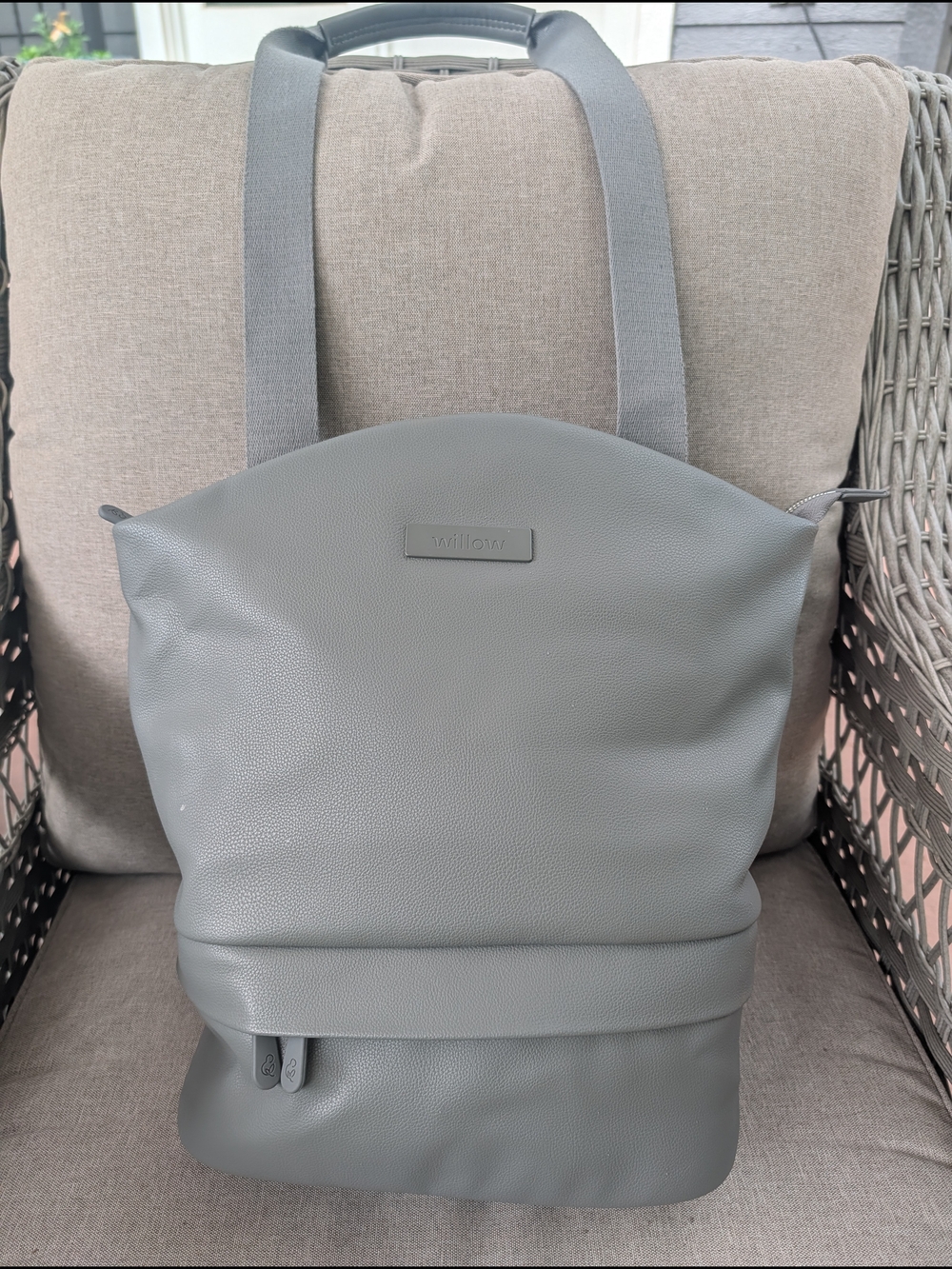 Willow "Pump Anywhere" Gray Backpack Tote